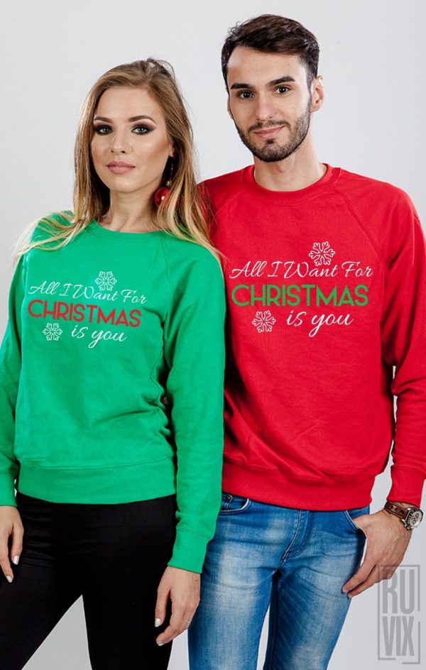 Cadouri de Crăciun, Set Bluze All I Want for Christmas, ruvix.ro