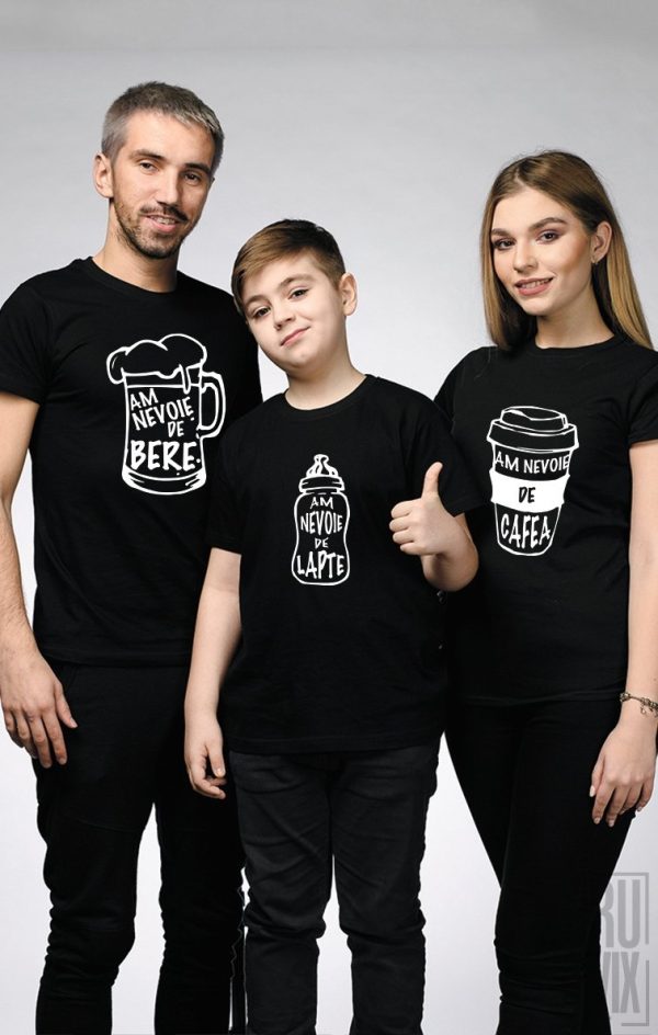 SET Tricouri Familie AM NEVOIE, 2, ruvix.ro