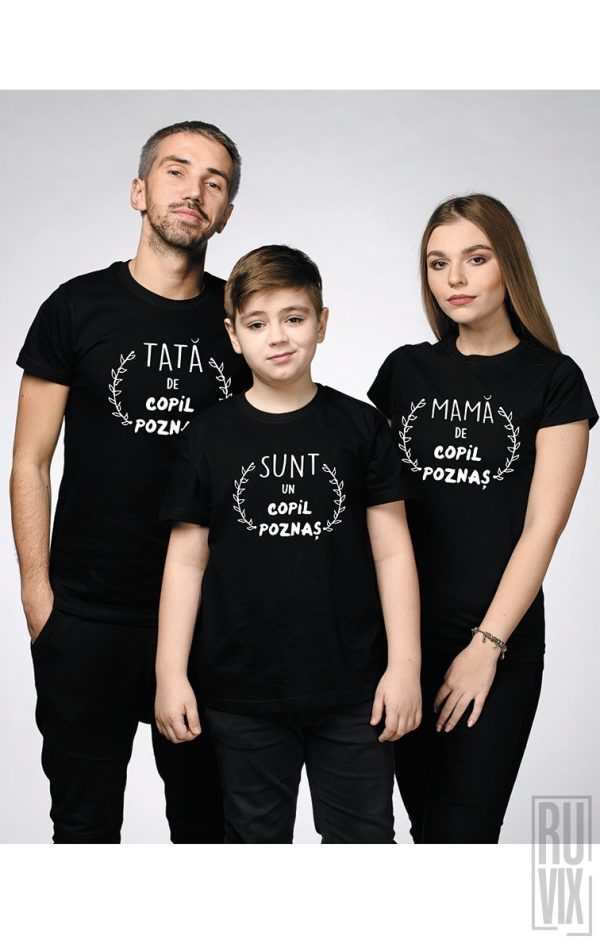 Cadouri de Paște, SET Tricouri Familie Poznașă, ruvix.ro