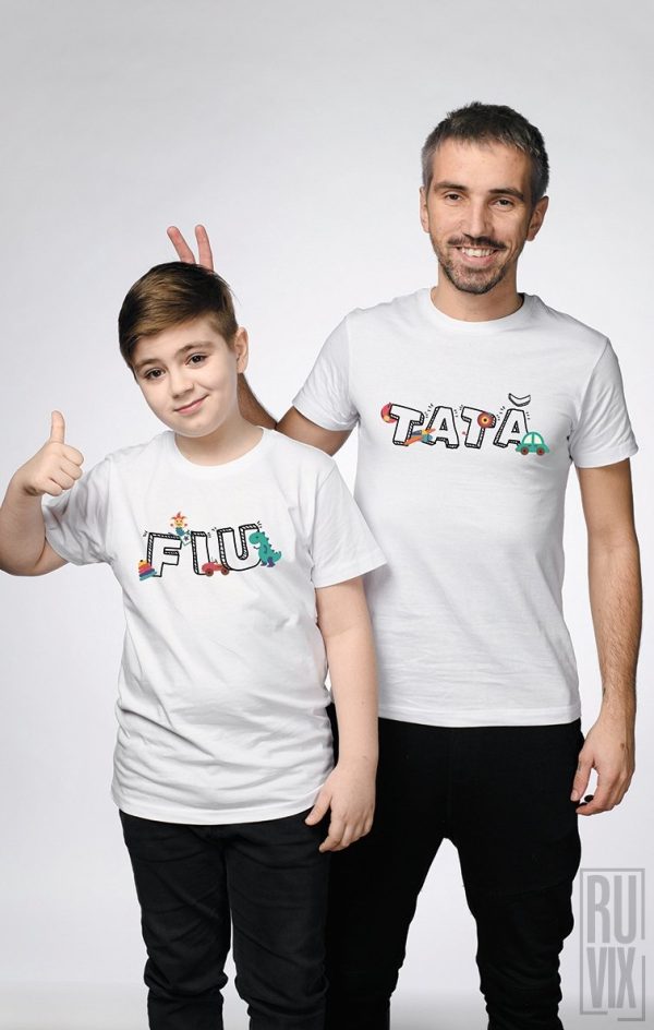 SET Tricouri Familie Tata - Fiu, 1, ruvix.ro