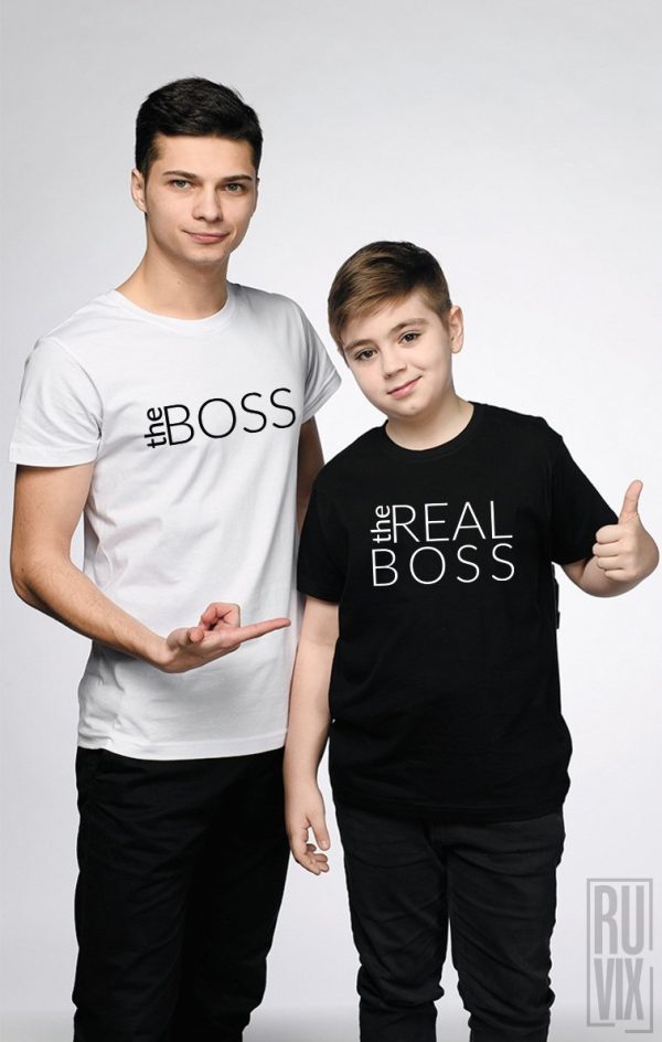 Cadouri de Paște, SET Tricouri Familie The Boss, ruvix.ro