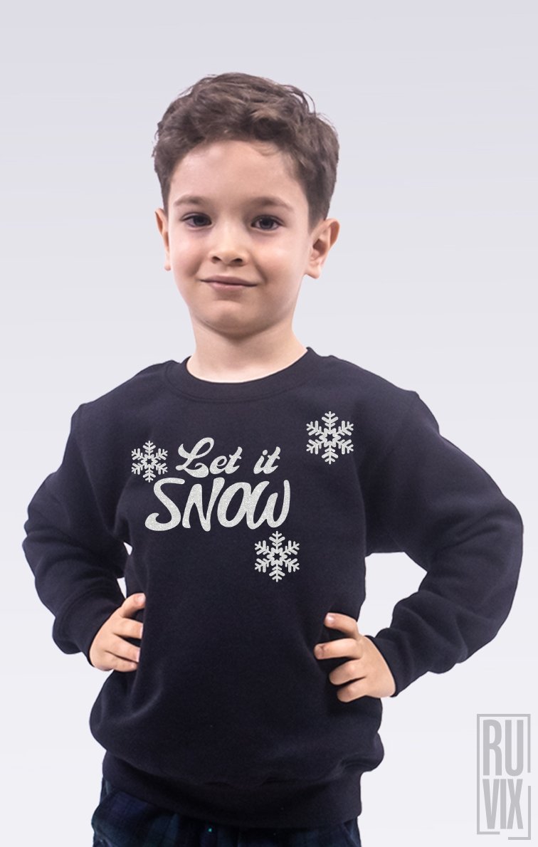 Sweatshirt Copil Let It Snow Glitter