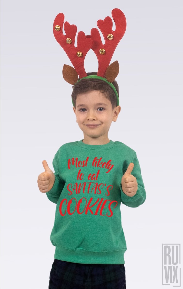 Sweatshirt Copil Santa's Cookies