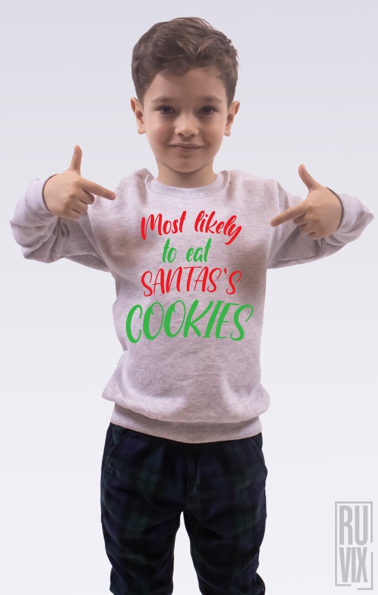 Sweatshirt Copil Santa's Cookies