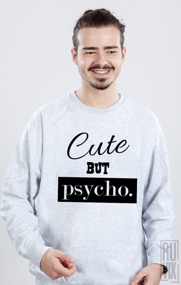 Bluze cu Mesaje, Bluză Cute but Psycho, ruvix.ro