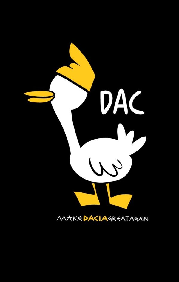 Make Dacia Great Again Shop, Bluză NEGRU DAC MAC MAC, ruvix.ro