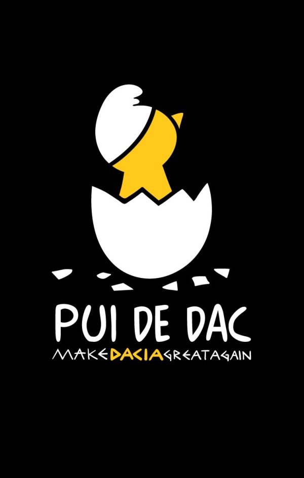 Make Dacia Great Again Shop, Bluză NEGRU Pui de DAC, ruvix.ro