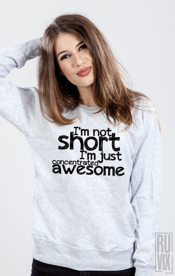 Bluze cu Mesaje, Bluză Short and Awesome, ruvix.ro