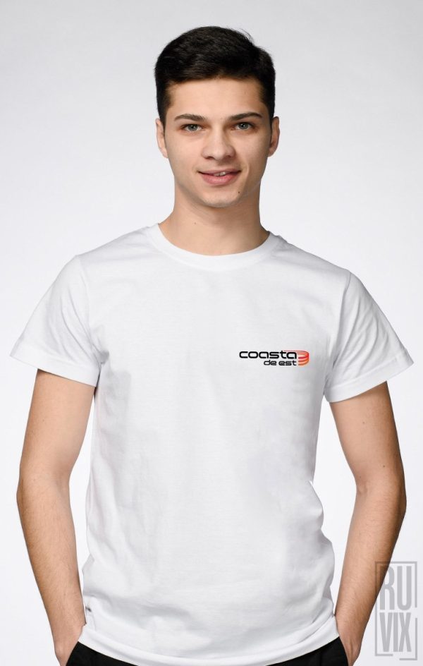 Tricou ALB LOGO COASTA DE EST, 1, ruvix.ro