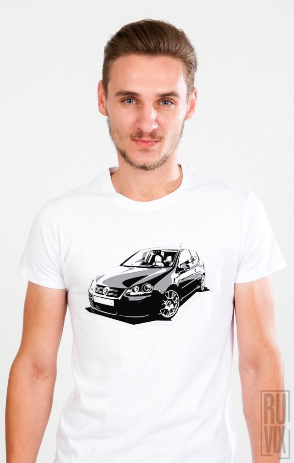 Coasta de Est Shop, Tricou ALB VW Golf 5, ruvix.ro