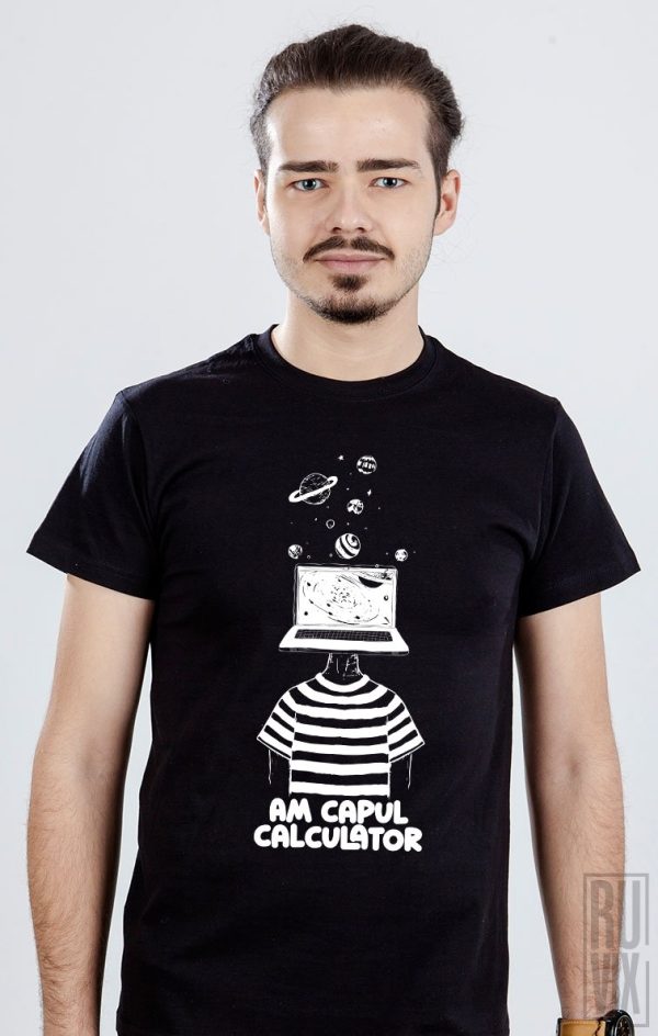 Tricouri cu Mesaje, Tricou Am capul calculator, ruvix.ro