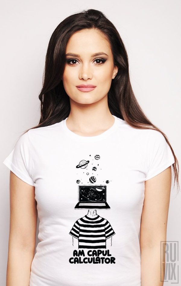 Tricouri cu Mesaje, Tricou Am capul calculator, ruvix.ro