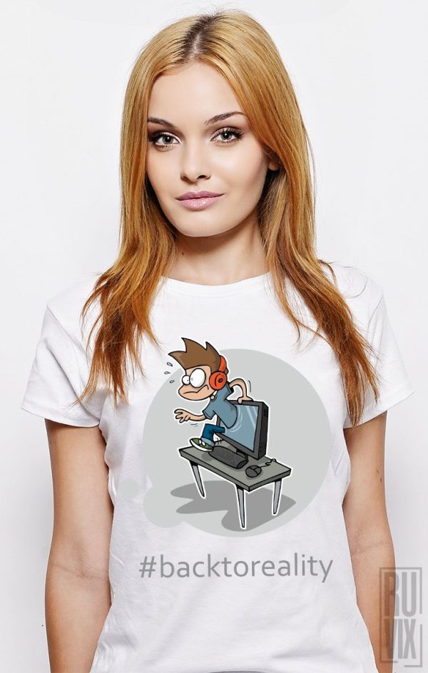 Tricouri cu Mesaje, Tricou Back To Reality, ruvix.ro