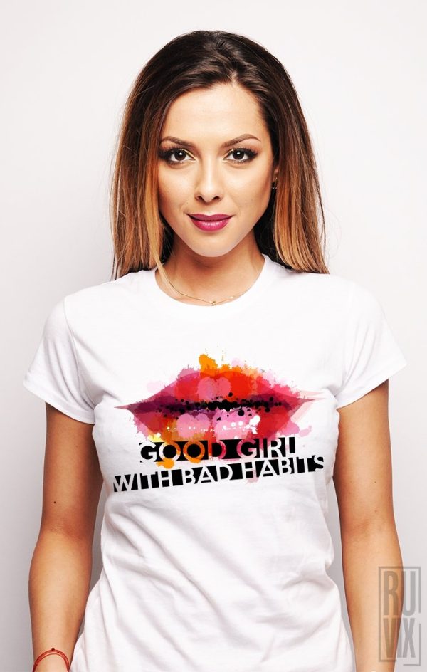 Tricouri cu Mesaje, Tricou Bad Habits, ruvix.ro