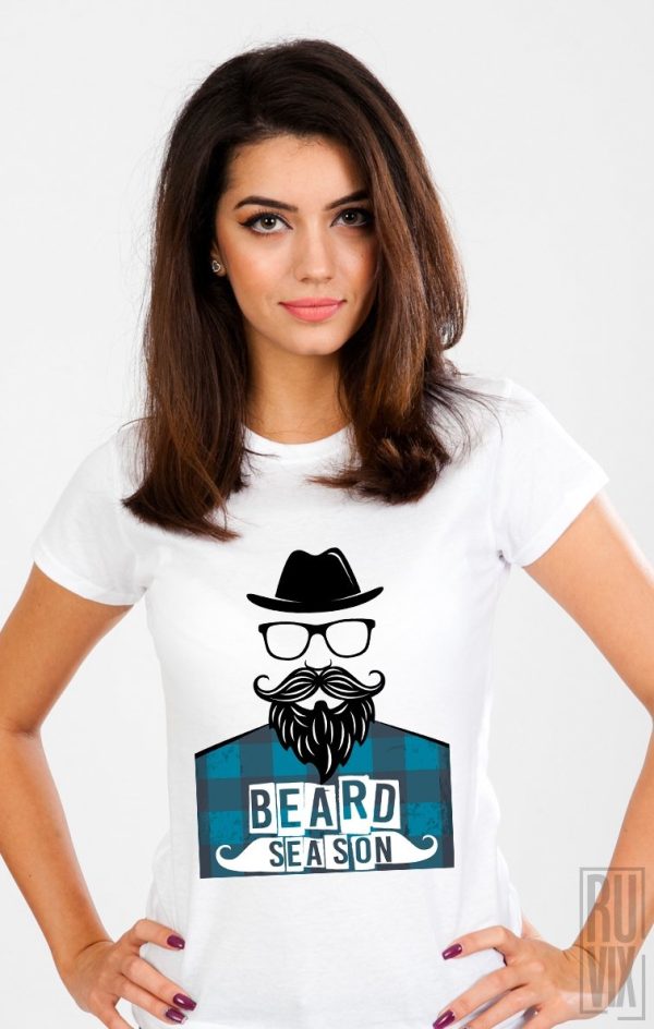 Tricouri cu Mesaje, Tricou Beard Season, ruvix.ro