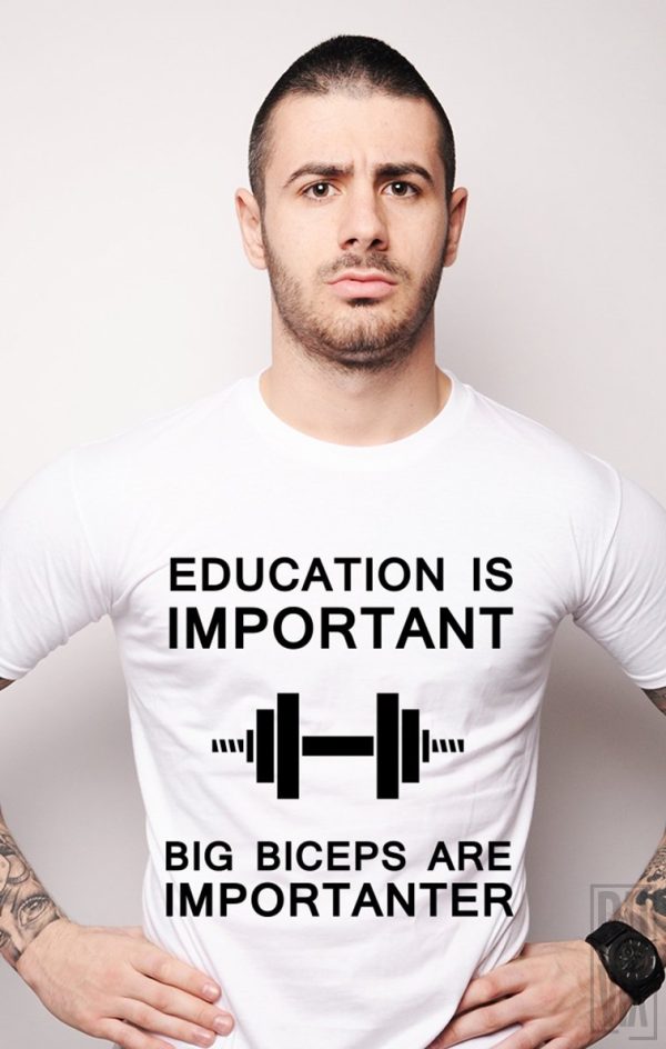 Tricouri cu Mesaje, Tricou Biceps are Important, ruvix.ro