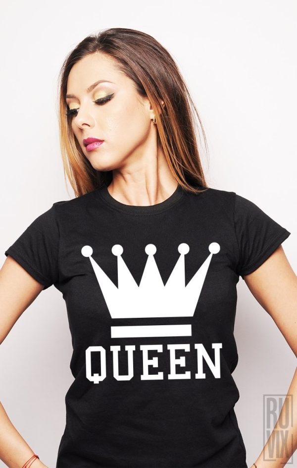 Tricouri cu Mesaje, Tricou Crown QUEEN, ruvix.ro