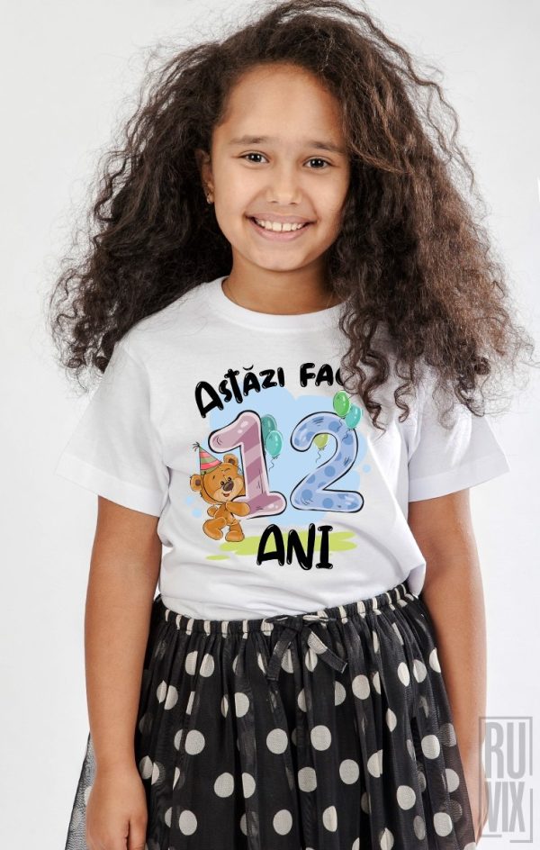 Tricou de Copii ASTĂZI FAC 12 ANI, 1, ruvix.ro