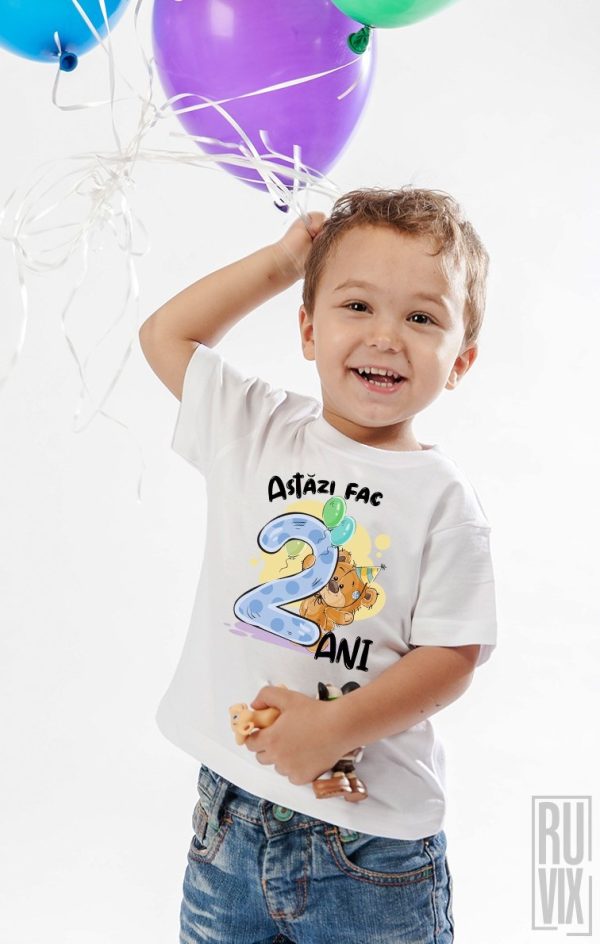 Copii, Tricou de Copii ASTĂZI FAC 2 ANI, ruvix.ro