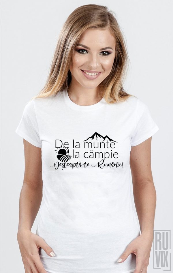 Tricouri cu Mesaje, Tricou Deșteaptă-te Românie, ruvix.ro