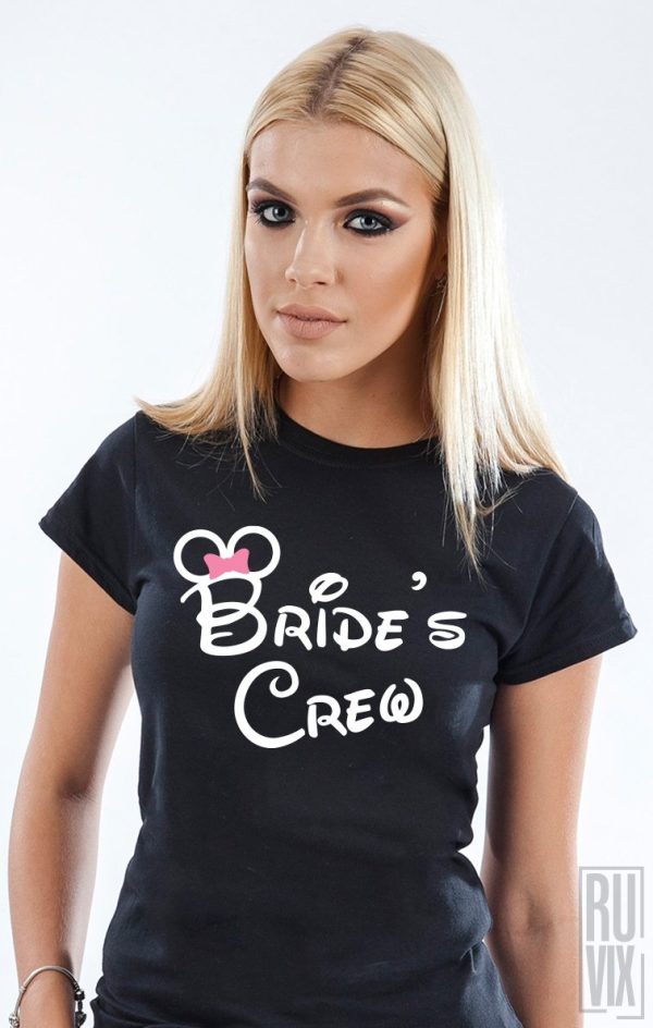 Tricouri cu Mesaje, Tricou Disney Bride's Crew, ruvix.ro