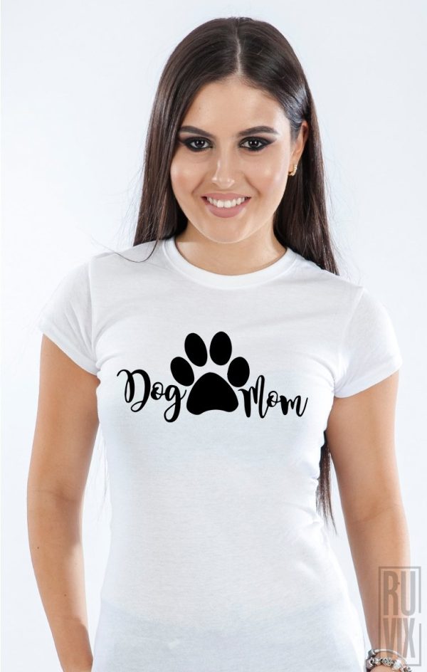 Tricouri cu Căței, Tricou Dog Mom, ruvix.ro