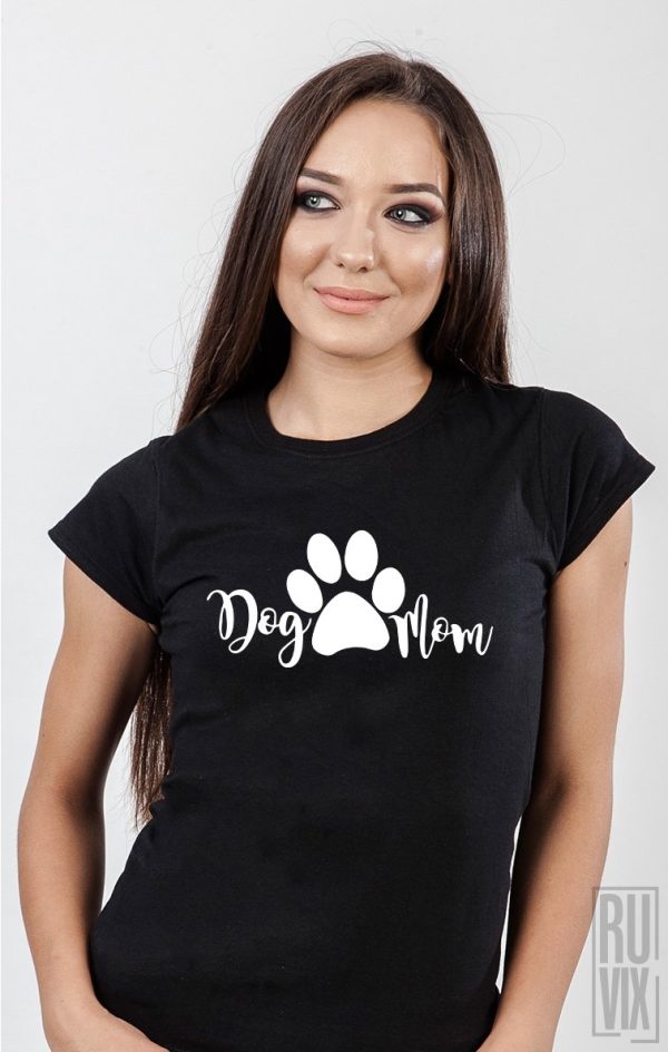 Tricouri cu Căței, Tricou Dog Mom, ruvix.ro