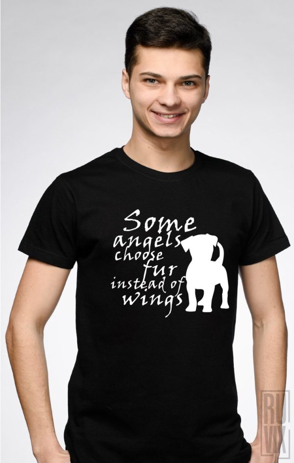 Tricouri cu Căței, Tricou Fur instead of wings, ruvix.ro