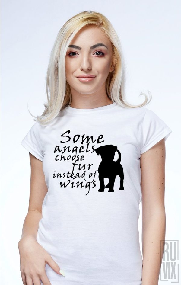 Tricouri cu Căței, Tricou Fur instead of wings, ruvix.ro