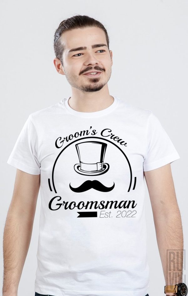Tricouri cu Mesaje, Tricou Groomsman Est. 2022, ruvix.ro