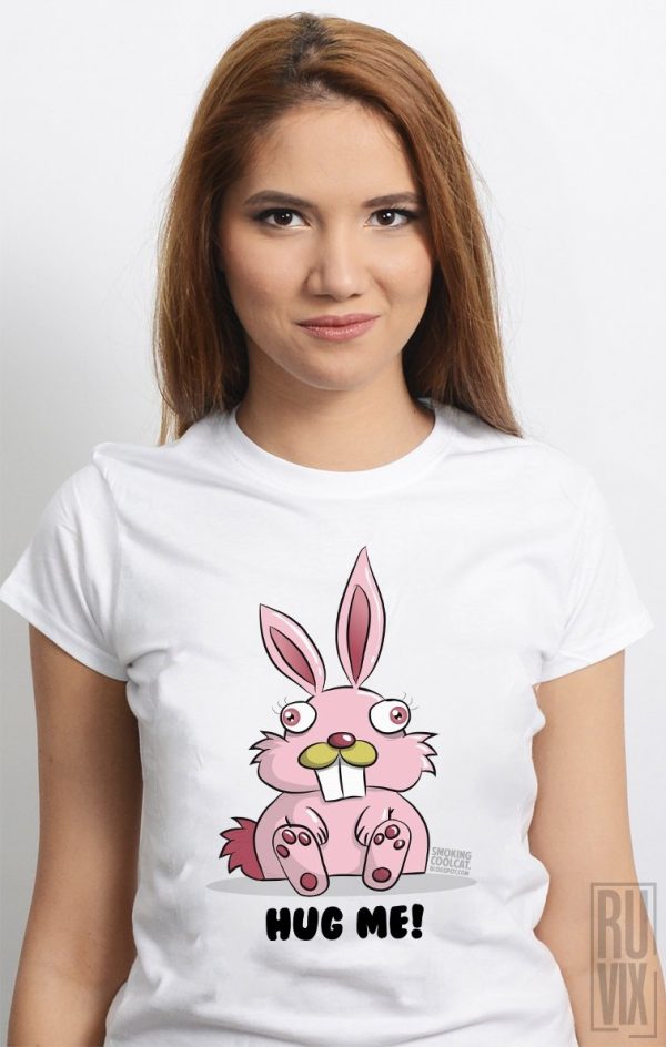 Tricouri cu Mesaje, Tricou Hug Bunny, ruvix.ro