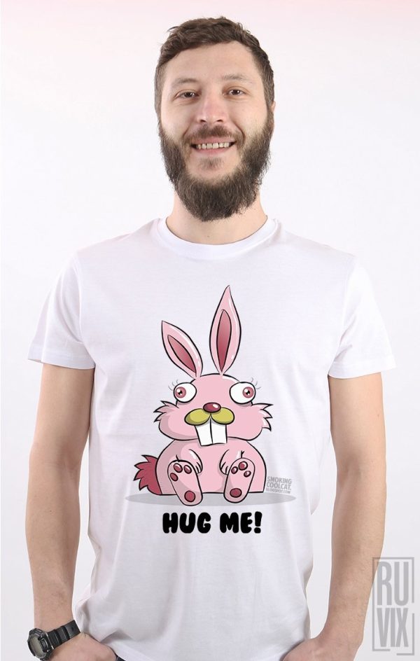 Tricouri cu Mesaje, Tricou Hug Bunny, ruvix.ro