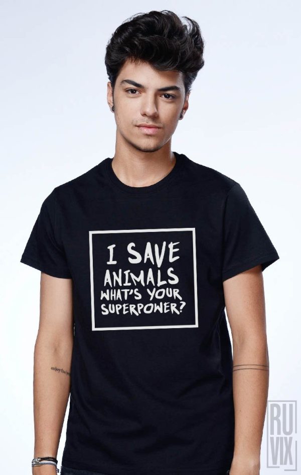 Tricouri cu Căței, Tricou I Save Animals, ruvix.ro