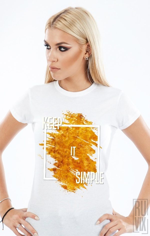 Tricouri cu Mesaje, Tricou Keep It Simple, ruvix.ro