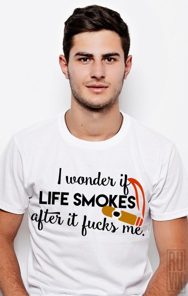 Tricouri cu Mesaje, Tricou Life Smokes, ruvix.ro