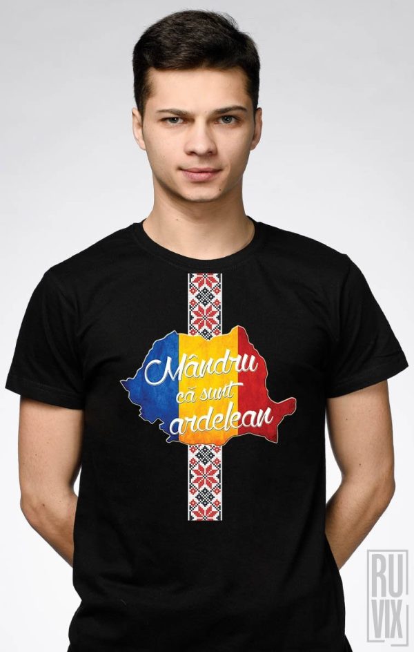 Tricouri cu Mesaje, Tricou Mândru Că Sunt Ardelean, ruvix.ro