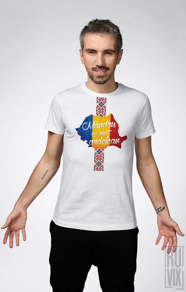 Tricouri cu Mesaje, Tricou Mândru Că Sunt Ardelean, ruvix.ro