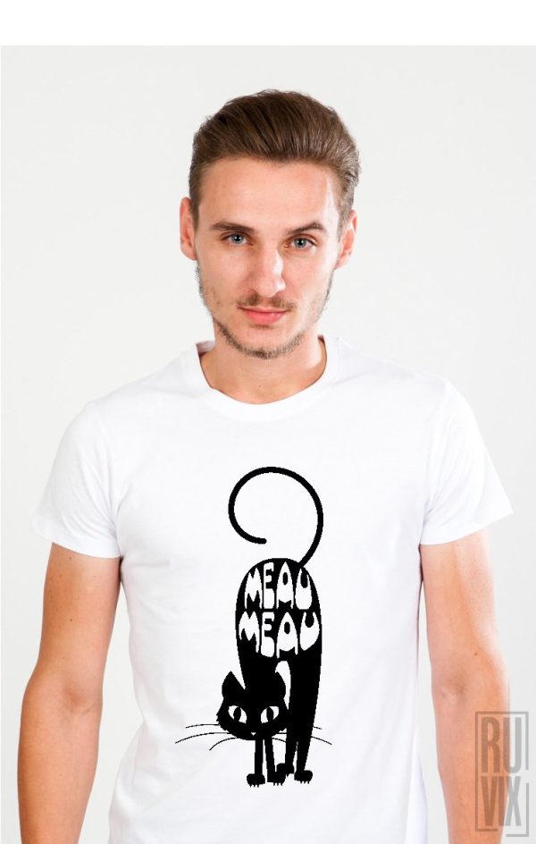 Tricouri cu Mesaje, Tricou MEAU MEAU, ruvix.ro