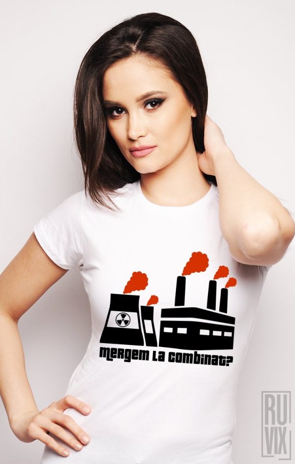 Tricouri cu Mesaje, Tricou Mergem la Combinat, ruvix.ro