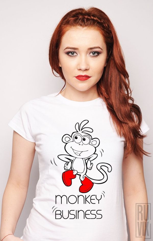 Tricouri cu Mesaje, Tricou Monkey Business, ruvix.ro
