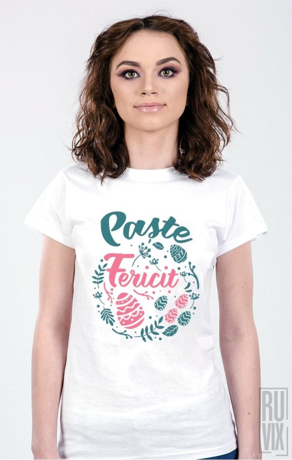 Tricouri Femei, Tricou Paște Fericit, ruvix.ro