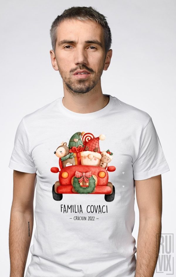 Tricou Personalizat - Mașină Crăciun