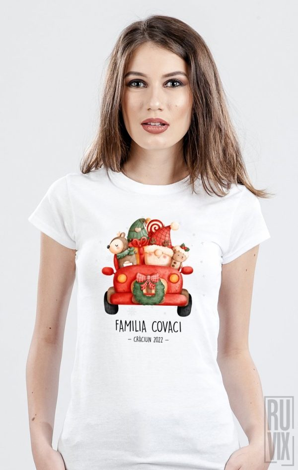 Tricou Personalizat - Mașină Crăciun