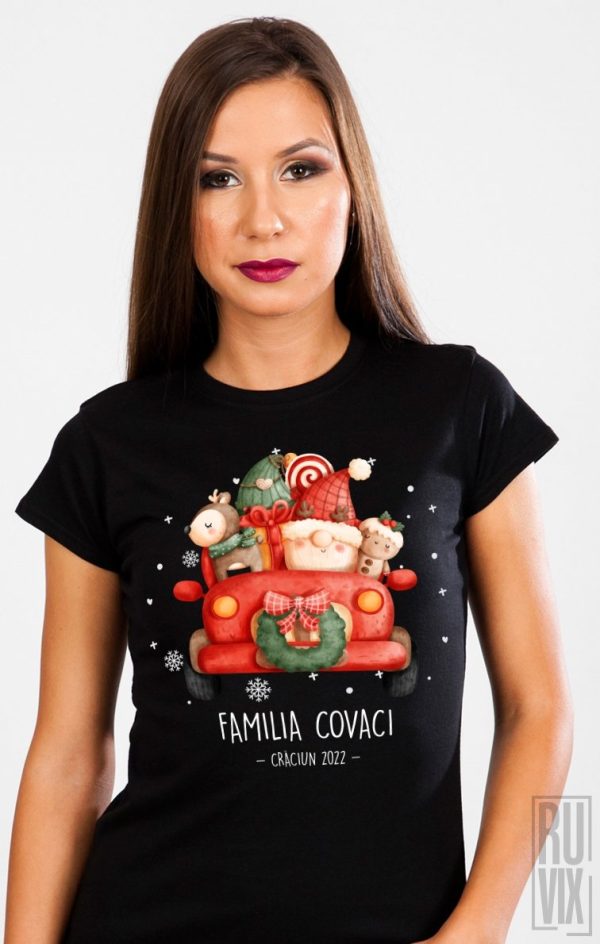 Tricou Personalizat - Mașină Crăciun