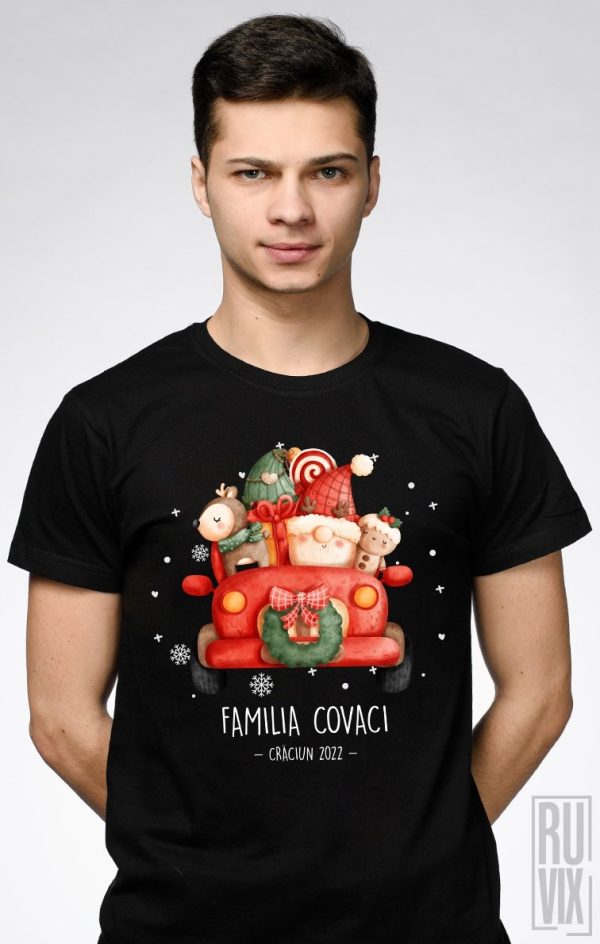 Tricou Personalizat - Mașină Crăciun