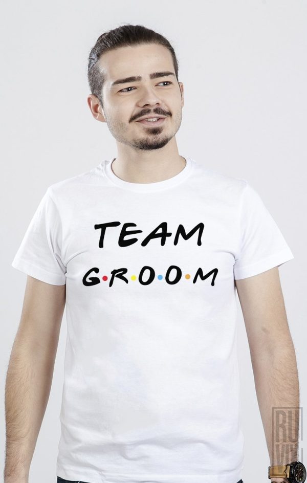 Tricouri cu Mesaje, Tricou Team Groom (Friends), ruvix.ro