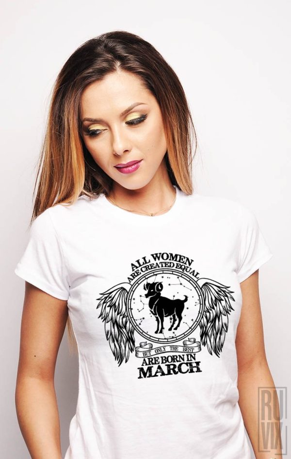 Evenimente, Tricou Berbec - Zodiac Martie Damă, ruvix.ro