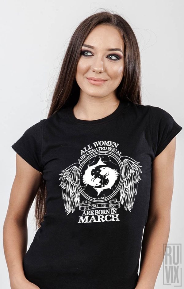 Evenimente, Tricou Pești - Zodiac Martie Damă, ruvix.ro