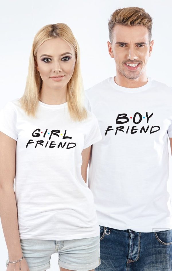 Cadouri de Valentine's Day, Tricouri de Cuplu Boyfriend Girlfriend, ruvix.ro